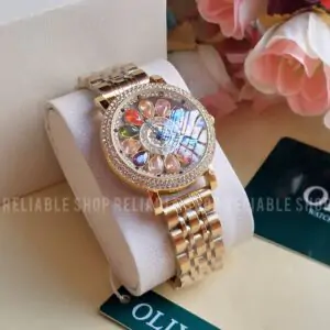 New arrival  Ladies watch -Spinning dial -golden color