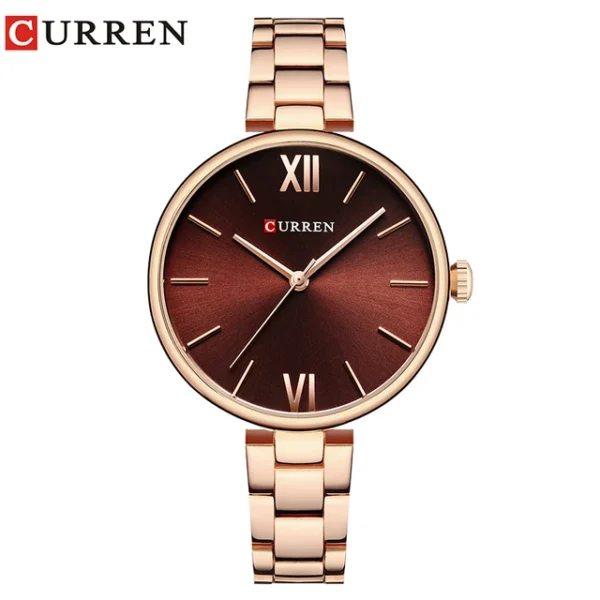 Curren 9017 CH - Rose Gold Coffee for Ladies - Image 3