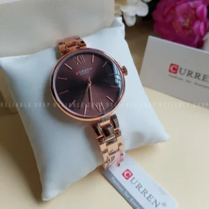 Curren 9017 CH - Rose Gold Coffee for Ladies