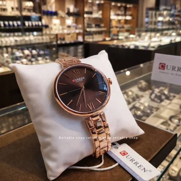 Curren 9017 CH - Rose Gold Coffee for Ladies - Image 4