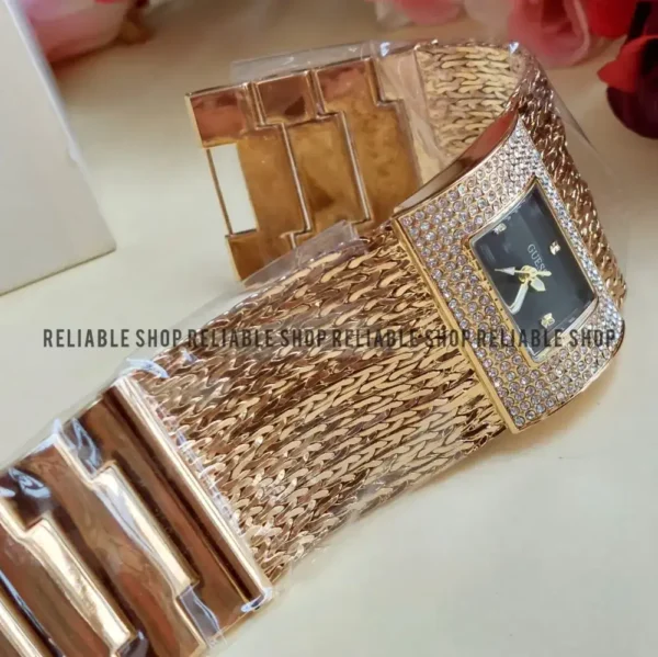 Ladies party watch-Golden with Black dial - Image 2