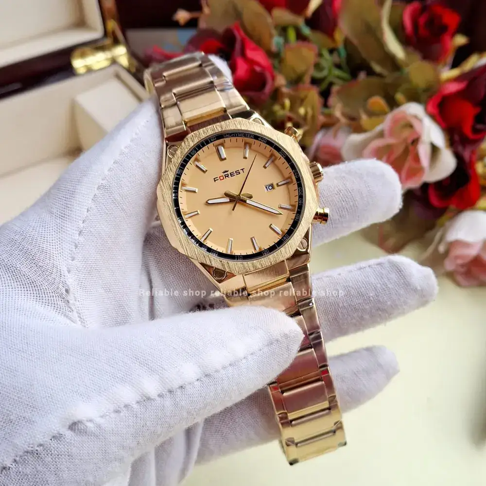 WhatsApp Image 2025-10-05 at 1.30.11 AM (2) (1) Forest-gents watch-Golden color - Image 1