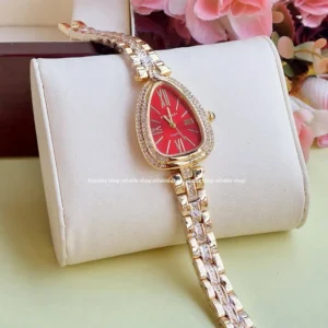New Arrival-snake shape -ladies watch-Golden red