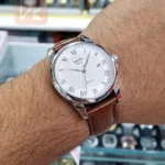 SKMEI 9058 Business Quartz Men Waterproof Leather Strap Watch-Brown