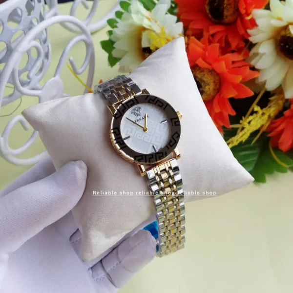 AA versace Ladies watch two-tone and white dial - Image 2