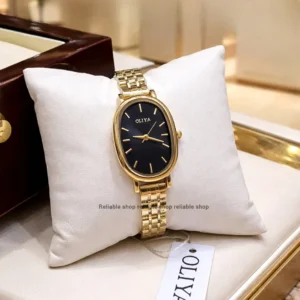 Oliya 2015 ladies Watch – Golden Chain Black Dial