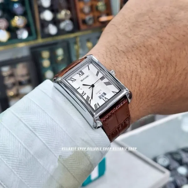 Skmei 2575 Belt Watch For Men-silver brown - Image 2