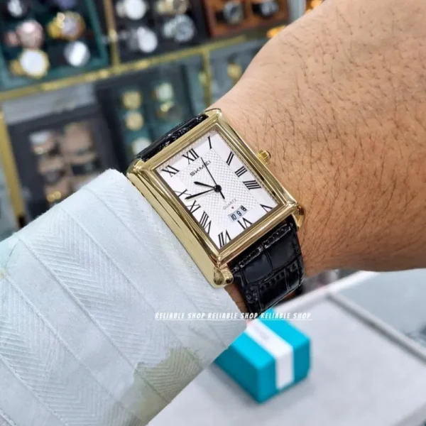 Skmei 2575 Belt Watch For Men-Golden Black - Image 2