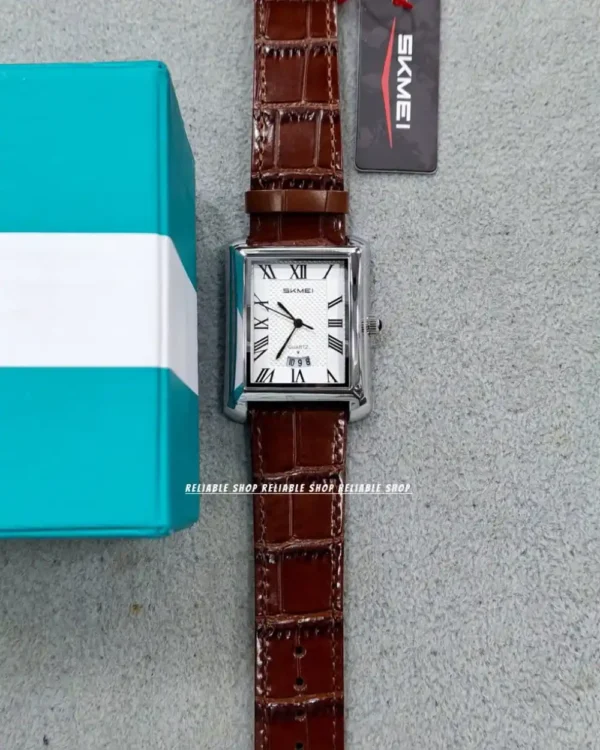 Skmei 2575 Belt Watch For Men-silver brown - Image 4