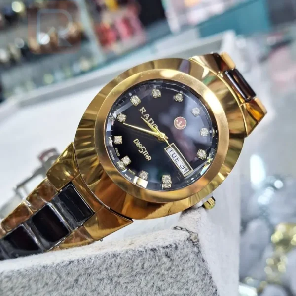 Ceramic Gents watch-Di-aster-Golden black - Image 2