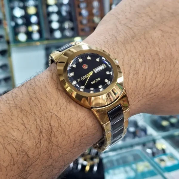 Ceramic Gents watch-Di-aster-Golden black - Image 3