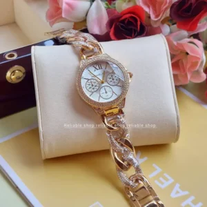 New arrival-M-K-Ladies watch-GOLDEN White