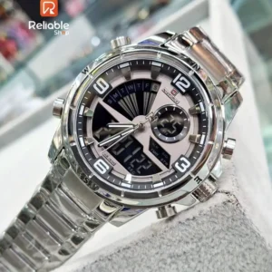 Naviforce 9257 For Gents - Silver Gray