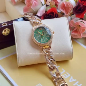 New arrival-M-K-Ladies watch-GOLDEN Green