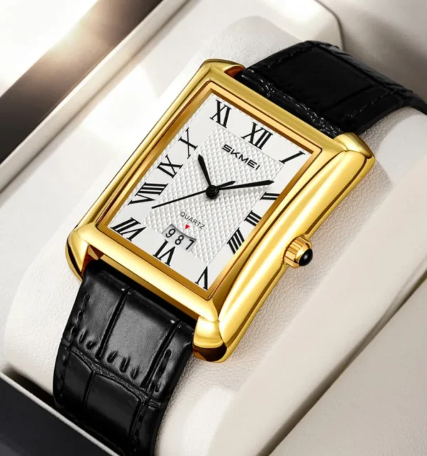 Skmei 2575 Belt Watch For Men-Golden Black - Image 3