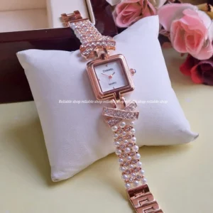 pearl ladies watch-AAchanel-rose gold
