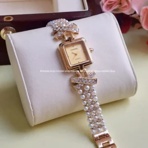 pearl ladies watch-AAchanel-Golden