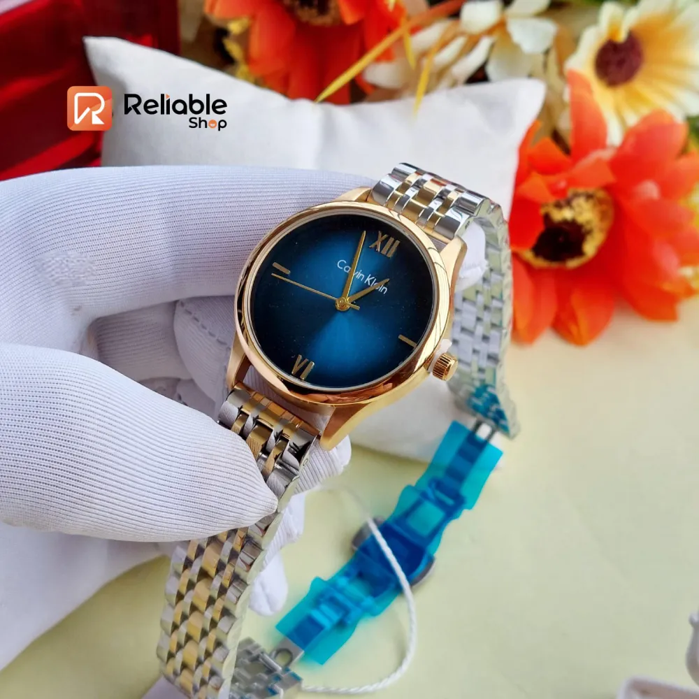 WhatsApp Image 2026-08-13 at 9.11.38 PM (1) CK-AA Ladies watch two-tone and deep blue dial - Image 1