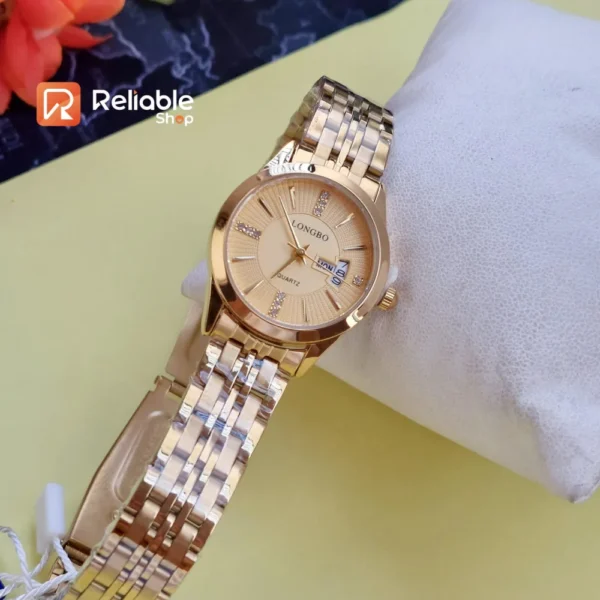Longbo quartz women's analog watch-Golden - Image 3