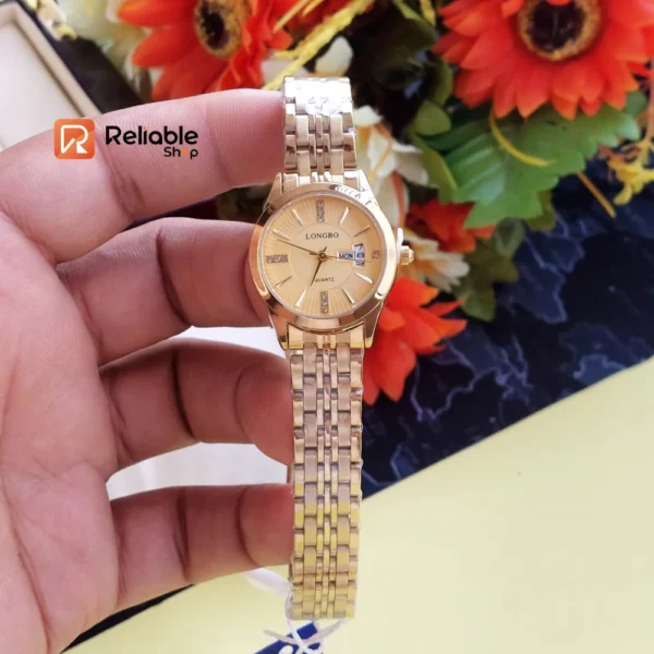 Longbo quartz women's analog watch-Golden - Image 2