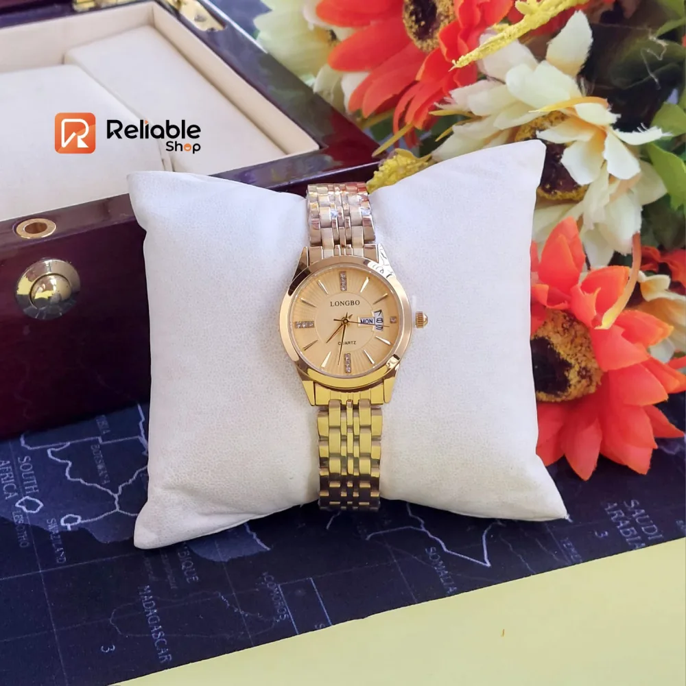WhatsApp Image 2026-08-13 at 9.36.18 PM Longbo quartz women's analog watch-Golden - Image 1