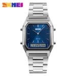 Skmei 1220 Dual Display Digital Watch-silver Blue