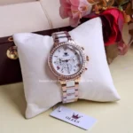 OLEVS 9999 Women's Luxury Fashion Watch-Rose gold White Dial - Image 2