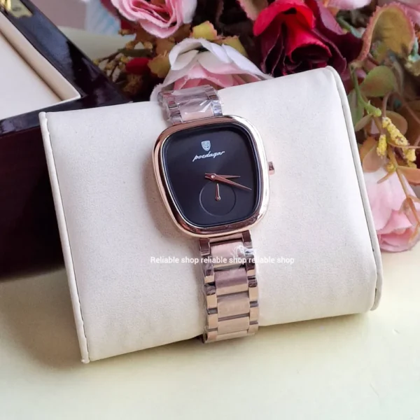 Poedagar 783 new Quartz ladies watch -rose gold black - Image 2