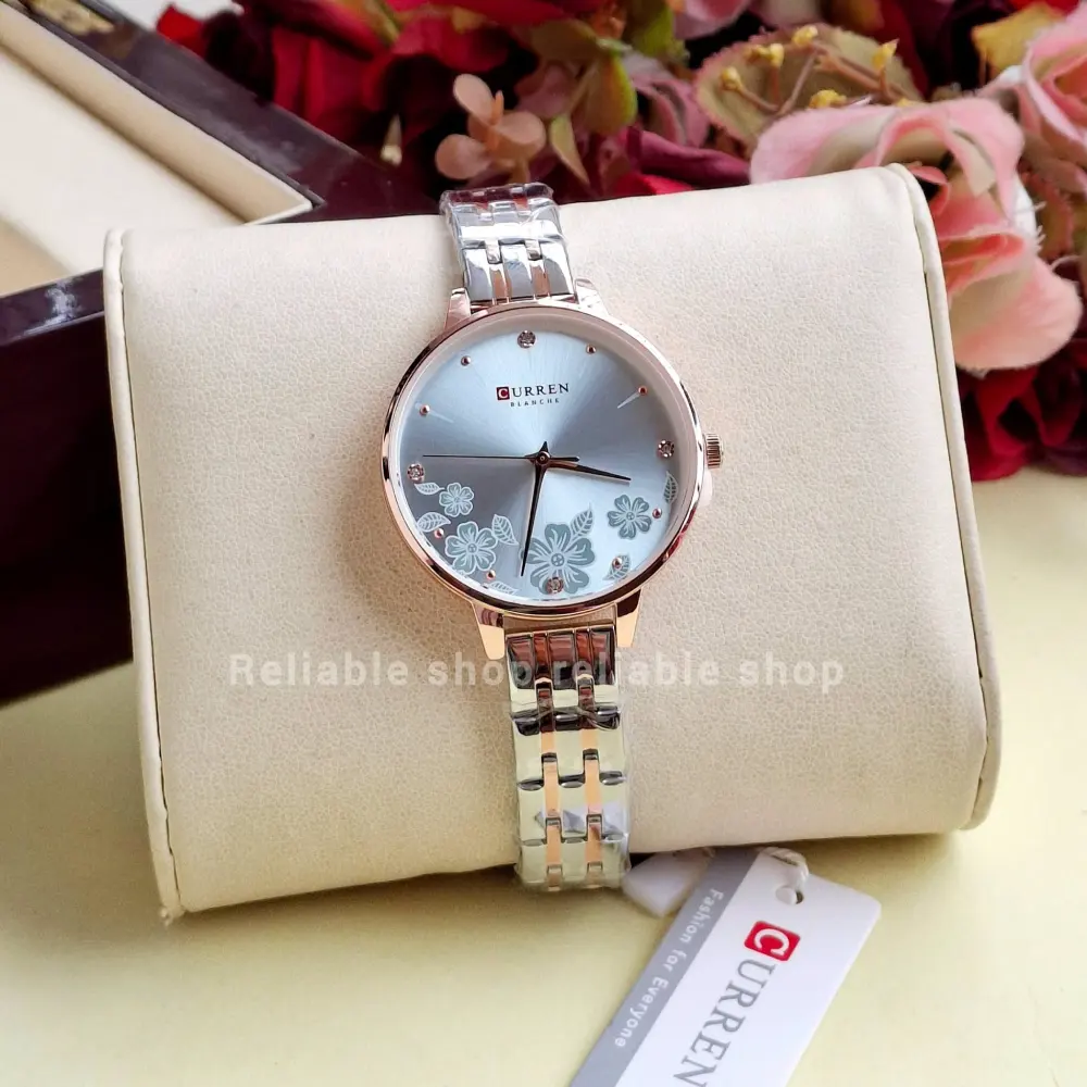 780910050_1757654798908204_4495255653151681723_n CURREN 9068 Luxury Fashion Exclusive Quartz Ladies Watch - Light blue - Image 1