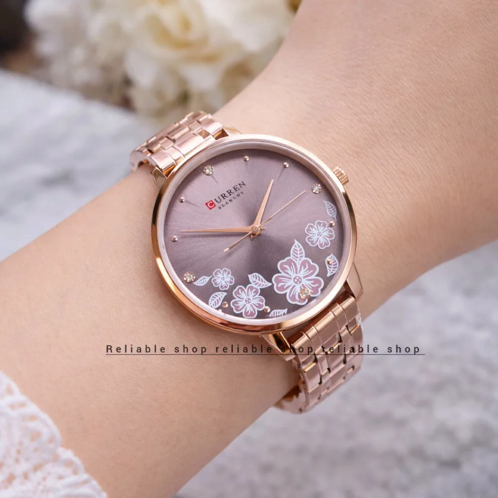 783617138_1046897214608551_7878230051024616366_n CURREN 9068 Luxury Fashion Exclusive Quartz Ladies Watch -Rose gold coffee - Image 1