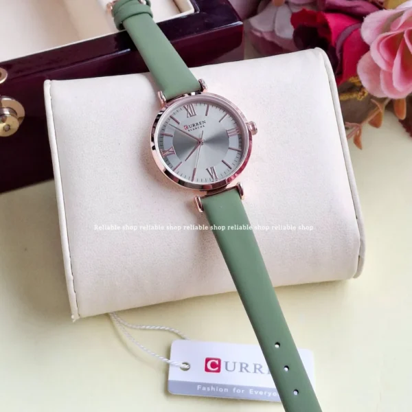 CURREN 9079 Classic Elegant Women's Quartz Fashion Watch -Light Green - Image 2