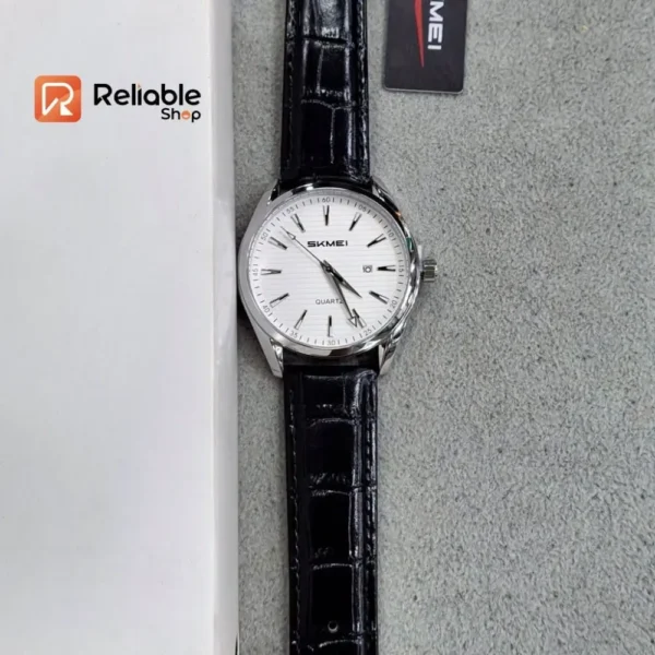 Skmei 2490 Men Classic Business Simple Quartz Watch-white dial - Image 2