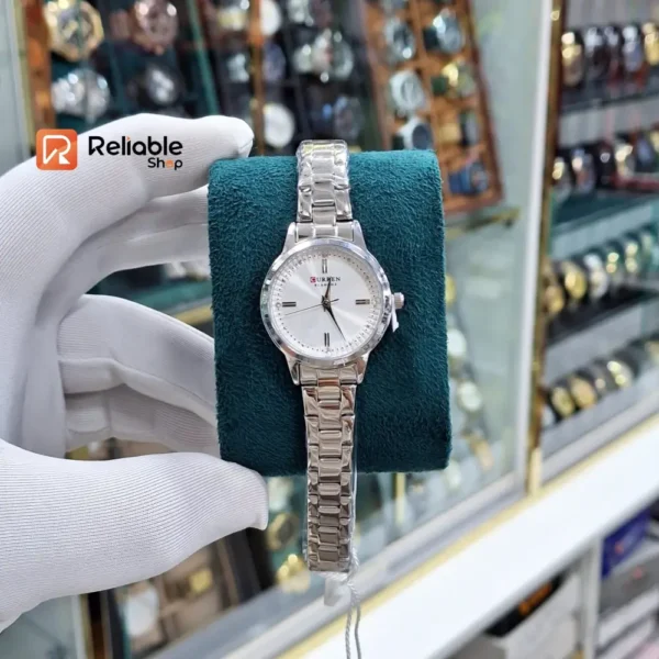 CURREN 9094 Exclusive Quartz Ladies Watch -Silver - Image 2