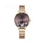 CURREN 9068 Luxury Fashion Exclusive Quartz Ladies Watch -Rose gold coffee - Image 2