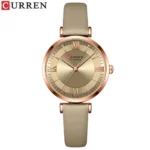 CURREN 9079 Classic Elegant Women's Quartz Fashion Watch - khaki color