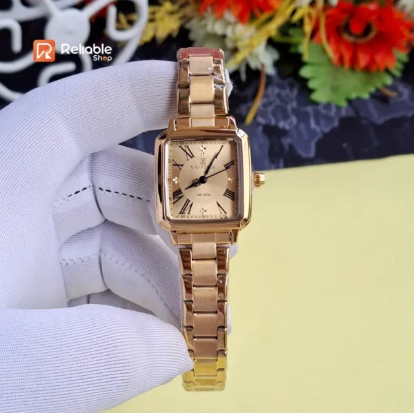 Naviforce 5065 Ladies Watch - Golden - Image 4