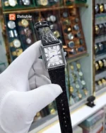 Maimashi slim tank Belt Watch For Men-silver black - Image 2