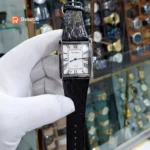 Maimashi slim tank Belt Watch For Men-silver black