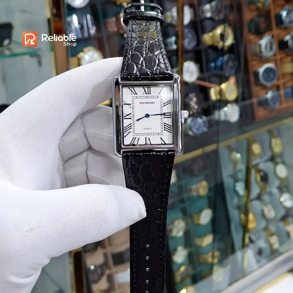 InShot_20260924_013327778.jpg Maimashi slim tank Belt Watch For Men-silver black - Image 1