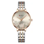 CURREN 9068 Luxury Fashion Exclusive Quartz Ladies Watch - Rose gold - Image 2