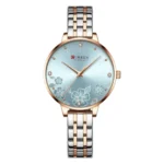 CURREN 9068 Luxury Fashion Exclusive Quartz Ladies Watch - Light blue - Image 2