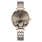 CURREN 9068 Luxury Fashion Exclusive Quartz Ladies Watch - coffee - Image 2