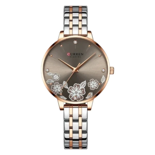 CURREN 9068 Luxury Fashion Exclusive Quartz Ladies Watch - coffee - Image 2
