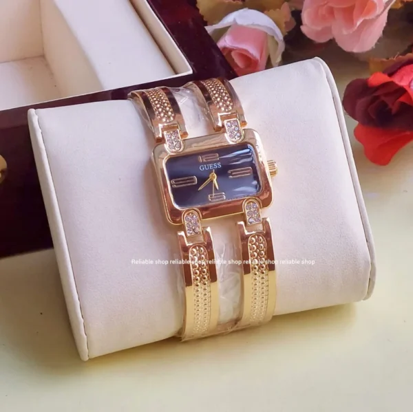 Guess-Ladies party watch -Golden Black - Image 2