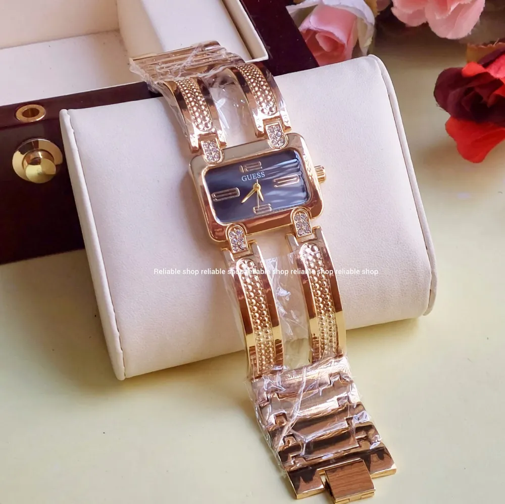 WhatsApp Image 2026-09-18 at 1.35.27 AM (2) Guess-Ladies party watch -Golden Black - Image 1