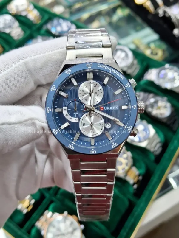 Curren 8481 Men's Watch - silver blue - Image 2