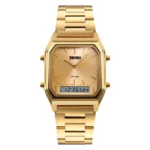 Skmei 1220 Dual Display Digital Watch-Golden